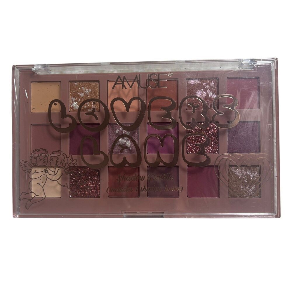 Amuse Lovers Lane 18 Color Shadow Palette Matte Shimmer Glitter Brand New - Picture 5 of 16